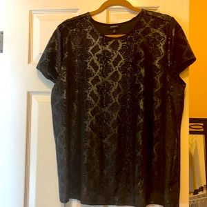 Torrid size 1 black snakeskin blouse